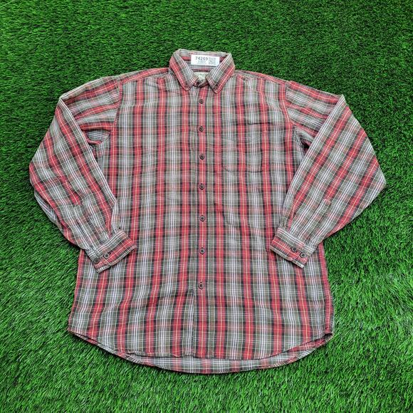 Vintage LL-Bean Flannel Shirt Medium 21x29 Baggy M-Tall - Picture 1 of 12